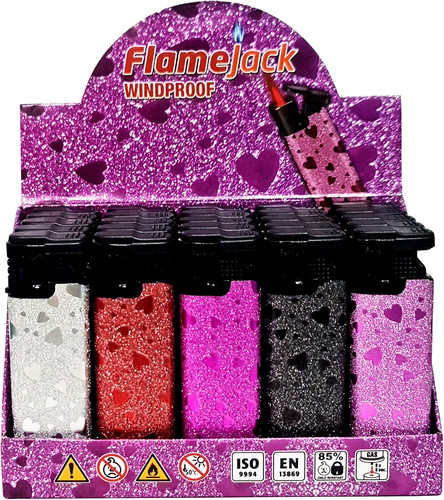 Glitter heart jet torch - glitter,